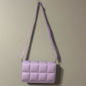Lilac / Lavender Quilted Crossbody bag